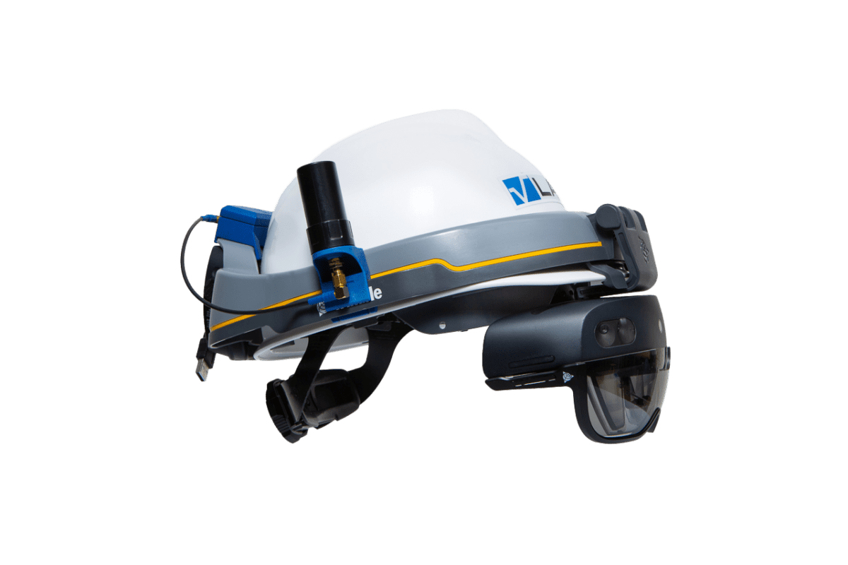 V-Labs - GNSS/RTK-integrated Augmented Reality headset - sideview